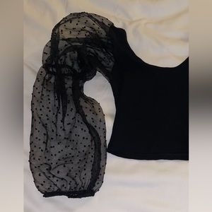 Crop Puff Sleeve Top